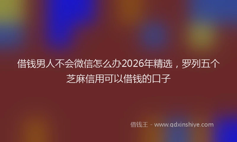 借钱男人不会微信怎么办2026年精选,罗列五个芝麻信用可以借钱的口子