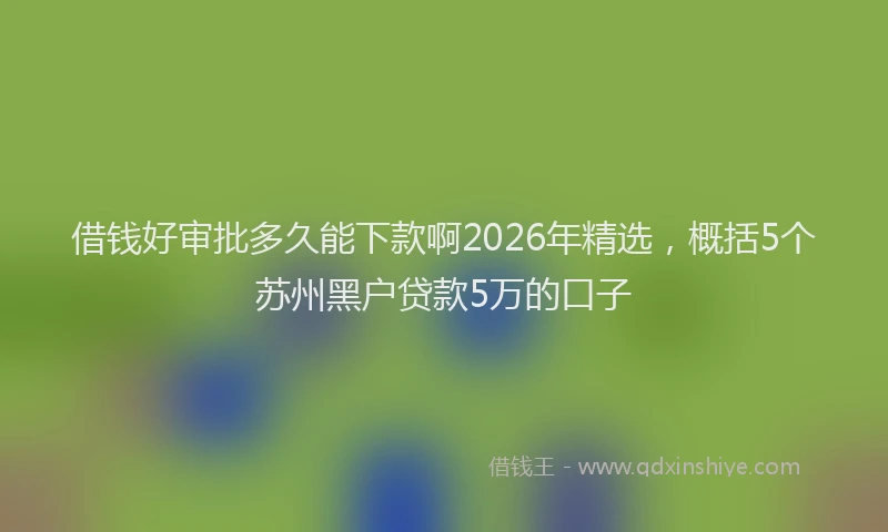 借钱好审批多久能下款啊2026年精选,概括5个苏州黑户贷款5万的口子