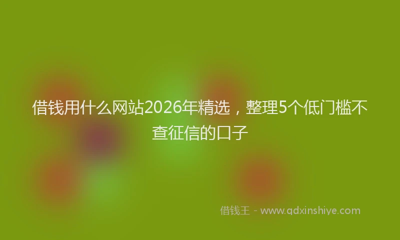 借钱用什么网站2026年精选，整理5个低门槛不查征信的口子
