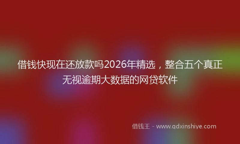 借钱快现在还放款吗2026年精选，整合五个真正无视逾期大数据的网贷软件
