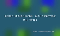 借钱每人30002025年推荐，盘点5个高炮双黑逾期必下款app