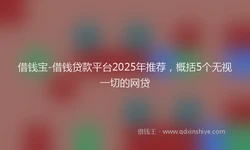 借钱宝-借钱贷款平台2025年推荐，概括5个无视一切的网贷
