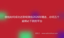 借钱如何成功还款呢微信2026年精选，总结五个逾期必下款的平台