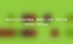借钱宝202026年精选，整理5个无视一切包下款5000秒下款的app