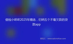 借钱小咩咩2025年精选，归纳五个不看欠款的贷款app