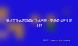 安卓有什么容易借的正规网贷 - 安卓借钱软件哪个好