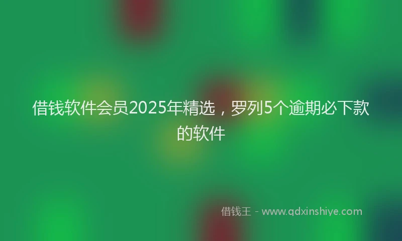 借钱软件会员2025年精选，罗列5个逾期必下款的软件
