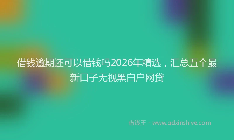 借钱逾期还可以借钱吗2026年精选,汇总五个最新口子无视黑白户网贷