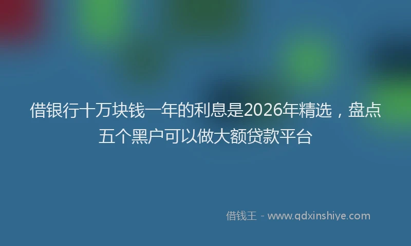 借银行十万块钱一年的利息是2026年精选，盘点五个黑户可以做大额贷款平台