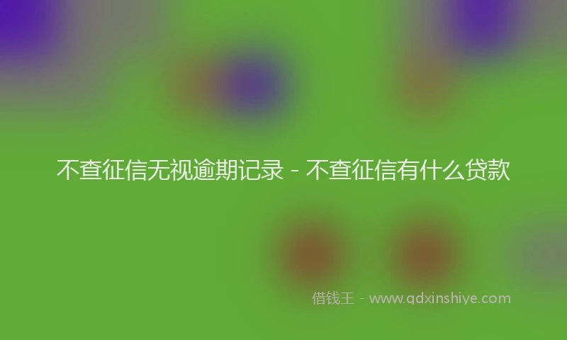 不查征信无视逾期记录 - 不查征信有什么贷款