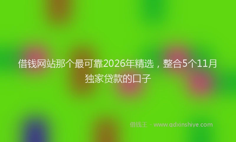 借钱网站那个最可靠2026年精选，整合5个11月独家贷款的口子