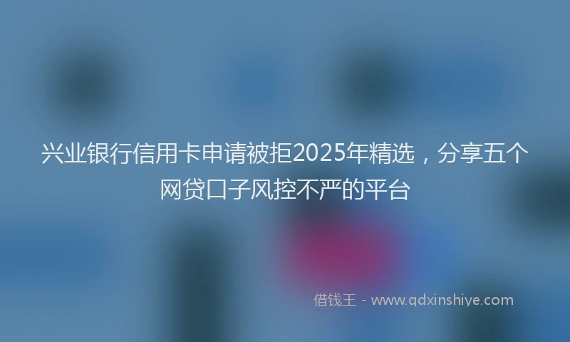 兴业银行信用卡申请被拒2025年精选，分享五个网贷口子风控不严的平台