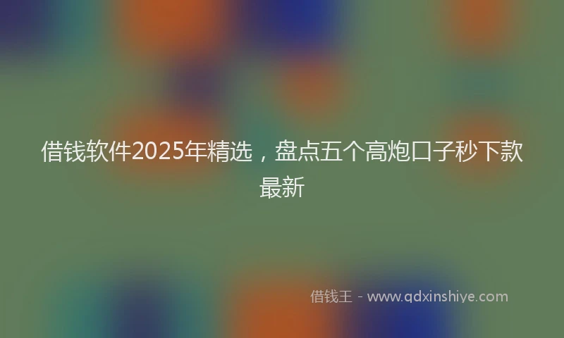 借钱软件2025年精选，盘点五个高炮口子秒下款最新