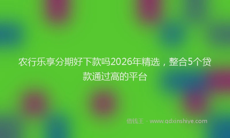 农行乐享分期好下款吗2026年精选，整合5个贷款通过高的平台