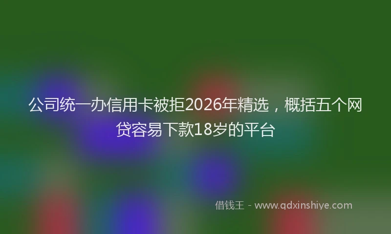 公司统一办信用卡被拒2026年精选,概括五个网贷容易下款18岁的平台