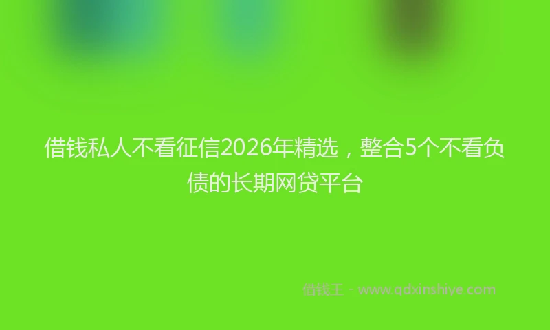 借钱私人不看征信2026年精选，整合5个不看负债的长期网贷平台