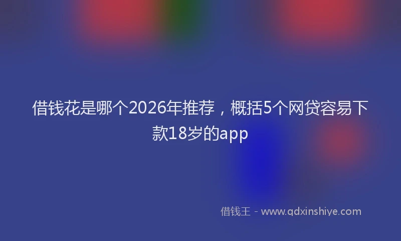 借钱花是哪个2026年推荐，概括5个网贷容易下款18岁的app