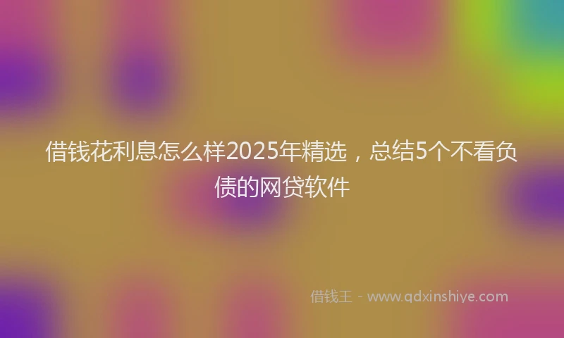 借钱花利息怎么样2025年精选，总结5个不看负债的网贷软件