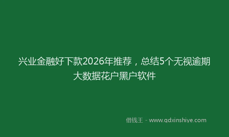 兴业金融好下款2026年推荐，总结5个无视逾期大数据花户黑户软件
