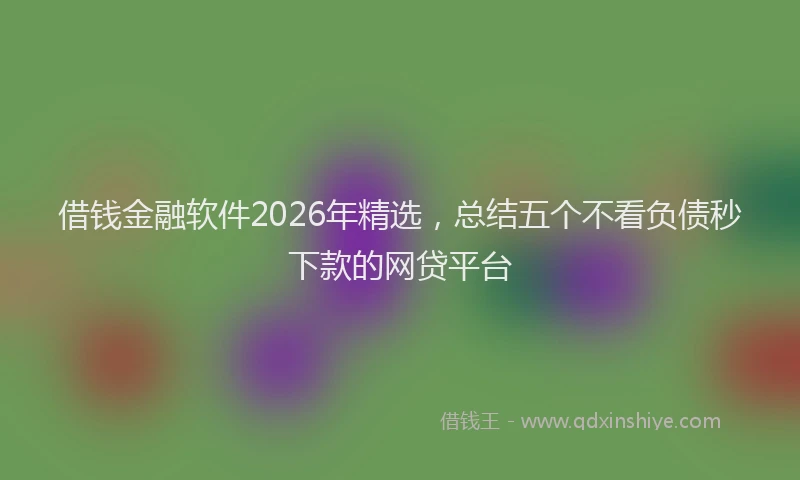 借钱金融软件2026年精选，总结五个不看负债秒下款的网贷平台