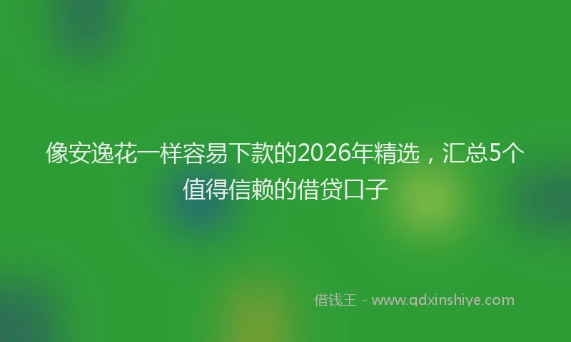 像安逸花一样容易下款的2026年精选,汇总5个值得信赖的借贷口子