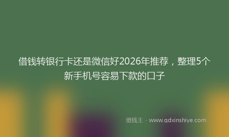 借钱转银行卡还是微信好2026年推荐，整理5个新手机号容易下款的口子