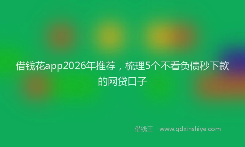 借钱花app2026年推荐，梳理5个不看负债秒下款的网贷口子