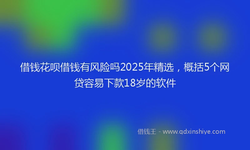 借钱花呗借钱有风险吗2025年精选，概括5个网贷容易下款18岁的软件
