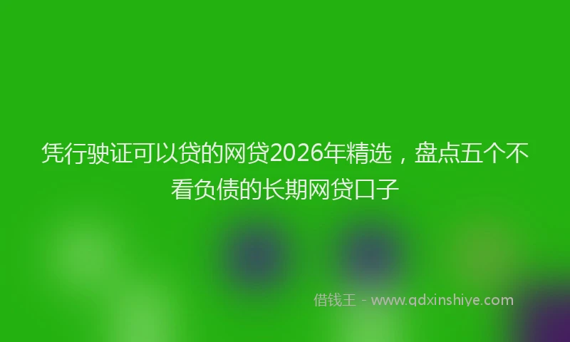 凭行驶证可以贷的网贷2026年精选，盘点五个不看负债的长期网贷口子
