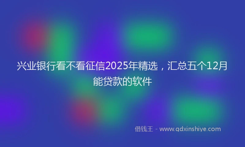 兴业银行看不看征信2025年精选，汇总五个12月能贷款的软件
