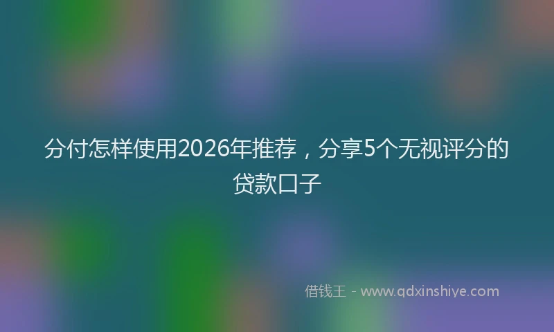 分付怎样使用2026年推荐，分享5个无视评分的贷款口子