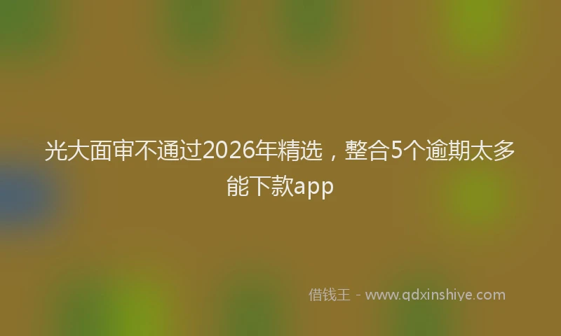 光大面审不通过2026年精选，整合5个逾期太多能下款app