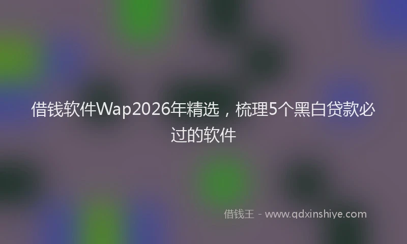 借钱软件Wap2026年精选，梳理5个黑白贷款必过的软件