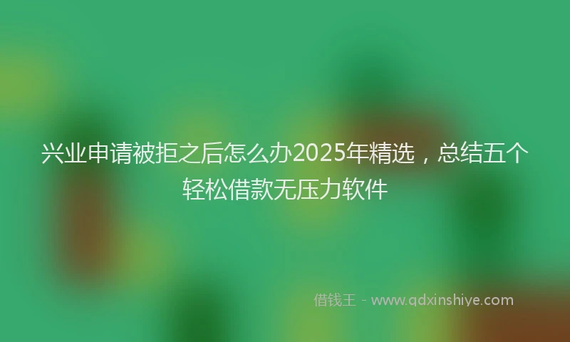兴业申请被拒之后怎么办2025年精选,总结五个轻松借款无压力软件