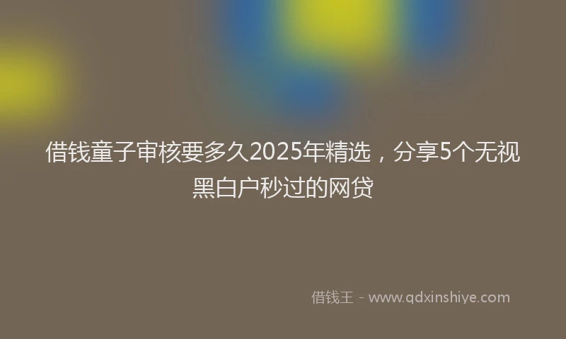 借钱童子审核要多久2025年精选，分享5个无视黑白户秒过的网贷