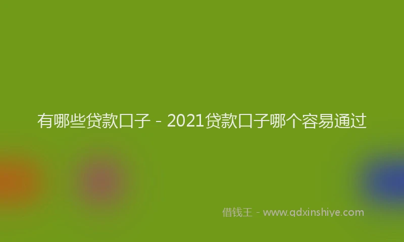 有哪些贷款口子 - 2021贷款口子哪个容易通过