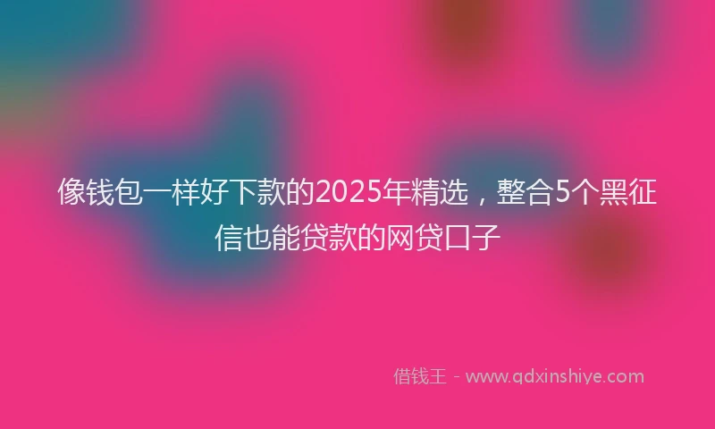 像钱包一样好下款的2025年精选，整合5个黑征信也能贷款的网贷口子