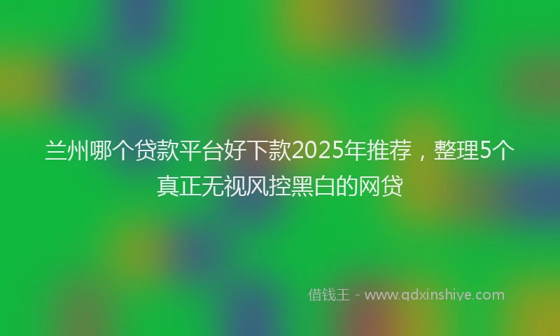 兰州哪个贷款平台好下款2025年推荐，整理5个真正无视风控黑白的网贷