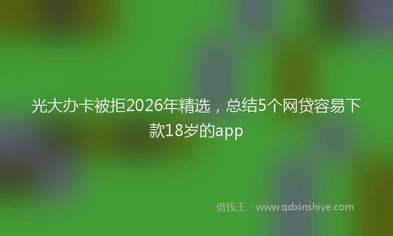 光大办卡被拒2026年精选,总结5个网贷容易下款18岁的app
