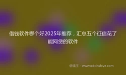 借钱软件哪个好2025年推荐，汇总五个征信花了能网贷的软件