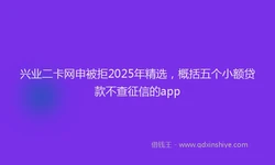 兴业二卡网申被拒2025年精选，概括五个小额贷款不查征信的app
