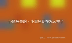 小黑鱼是啥 - 小黑鱼现在怎么样了