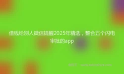 借钱给别人微信提醒2025年精选，整合五个闪电审批的app