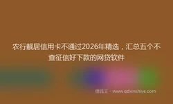 农行靓居信用卡不通过2026年精选，汇总五个不查征信好下款的网贷软件