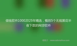 借钱软件10002025年精选，概括5个无视黑花半夜下款的网贷软件