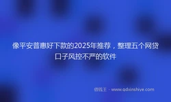 像平安普惠好下款的2025年推荐，整理五个网贷口子风控不严的软件