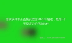 借钱软件怎么直接发微信2025年精选，概括5个无视评分的贷款软件