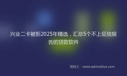 兴业二卡被拒2025年精选，汇总5个不上征信报告的贷款软件