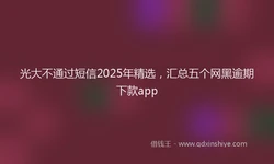 光大不通过短信2025年精选，汇总五个网黑逾期下款app