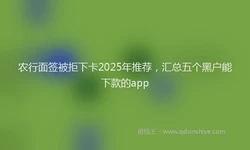 农行面签被拒下卡2025年推荐，汇总五个黑户能下款的app